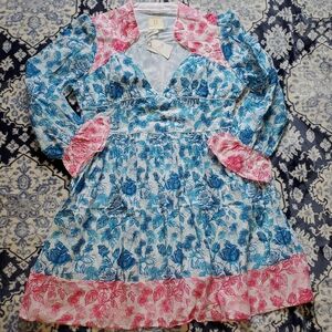 NWT  Simply Southern Long Sleeve Floral Dress size Large